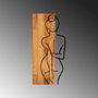 Wallity MA-294 Accesorio de Pared Decorativo de Madera y Metal Nogal y Negro